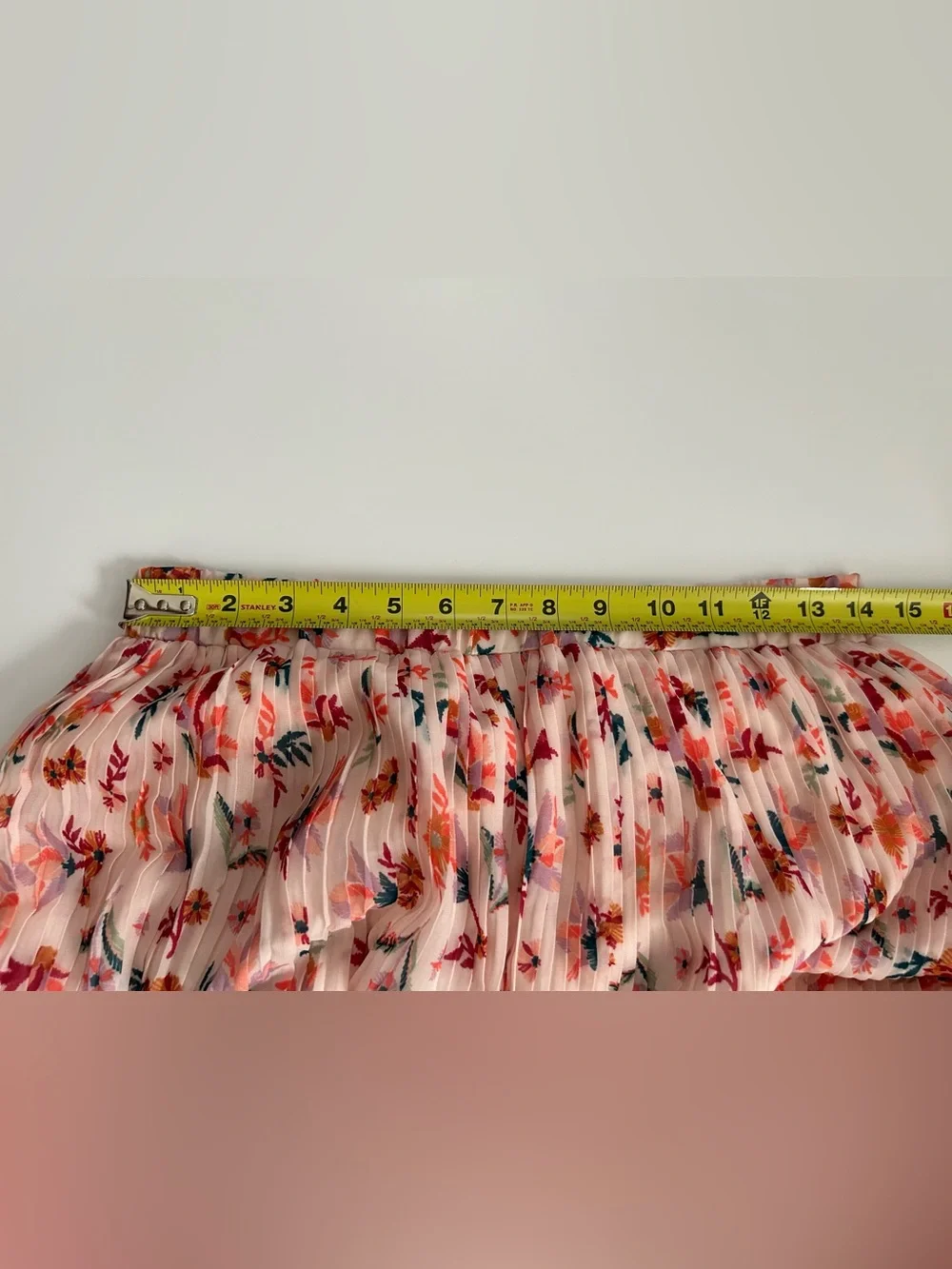Anthropologie LAIA Pleated Floral Midi Skirt Lace Lined Boho Cottagecore $150 M